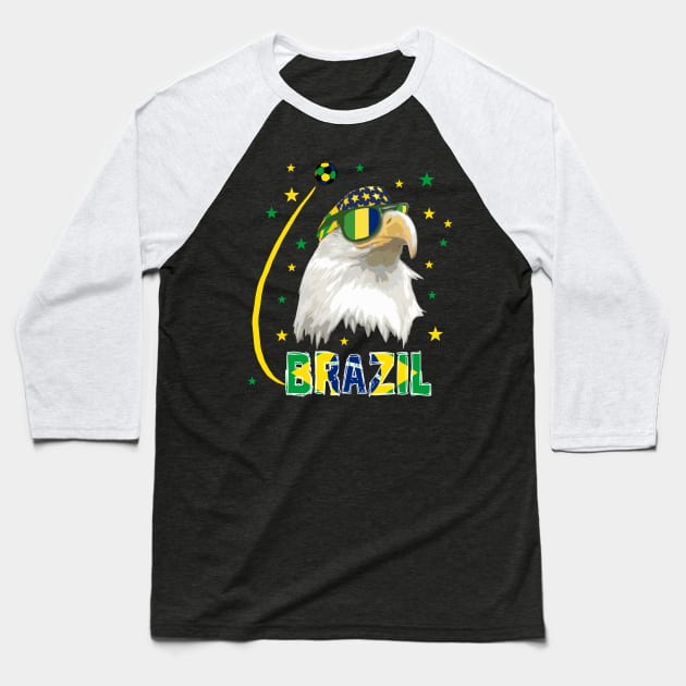 Brazil Soccer T-Shirt Baseball T-Shirt by Nerd_art